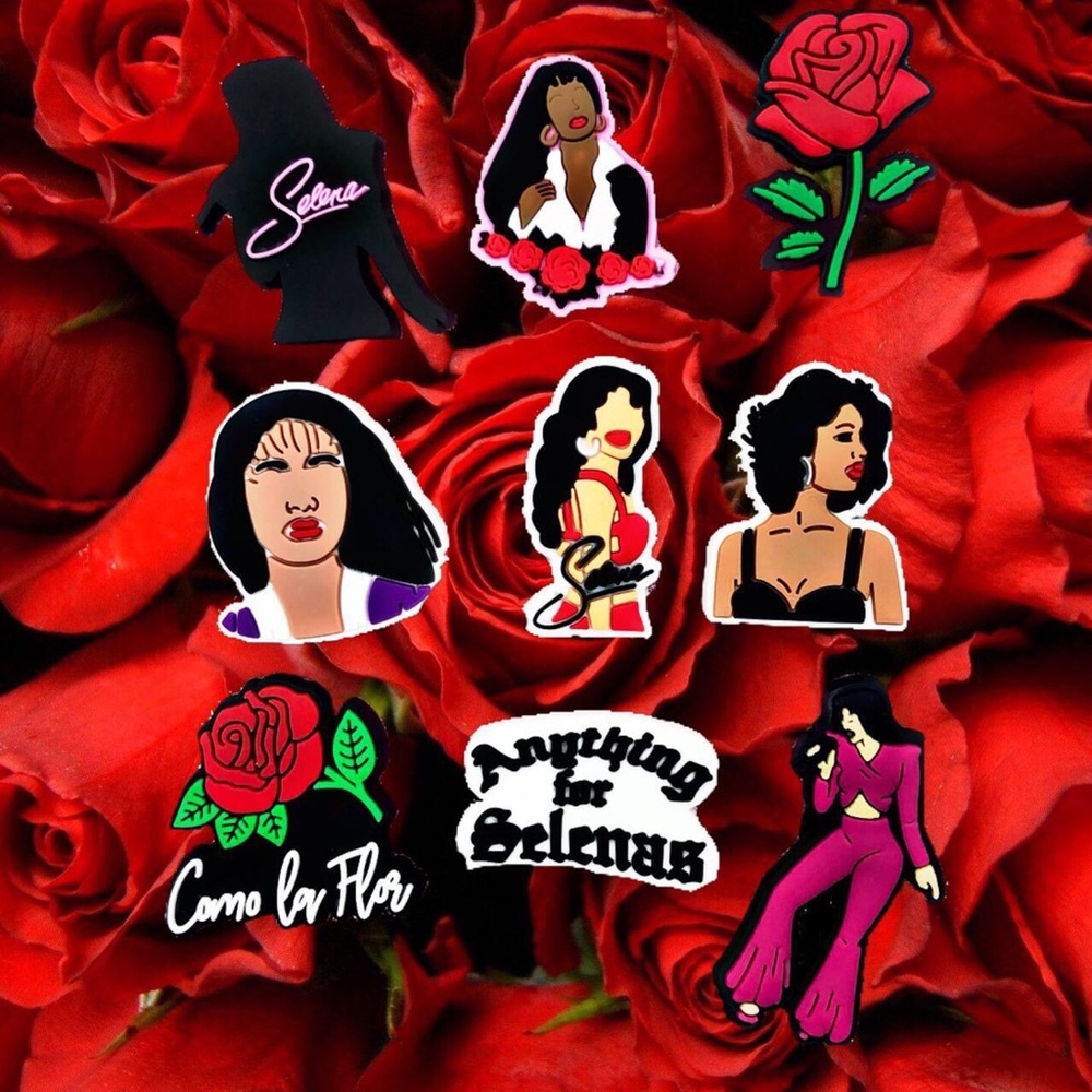 9Pc Selena Quintanilla Croc Charm Set